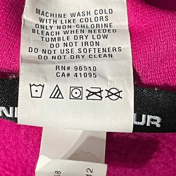 Under Armour Womens Black & Pink Hoodie Sweatshirt With Kangaroo Pocket Size M - Picture 6 of 9